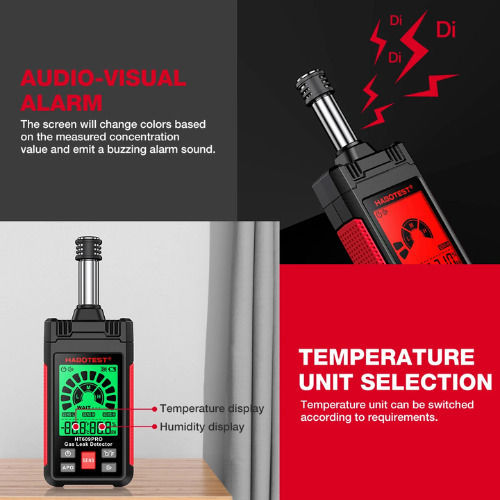 Habotest HT609 Gas Meter CH4 / C3H8 / C4H10 / CO / NH3 / C3H6O / LEL