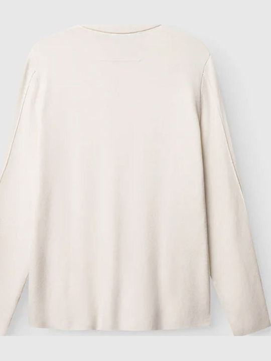 Men's Knitted Cardigan with Buttons Off White