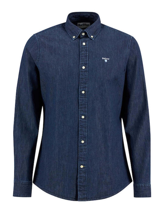Long Sleeve Denim Shirt Blue