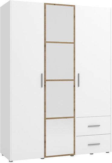 Dreifachtür mit Spiegel Parnas 3K2FO III 149x54x208cm Artisan Oak-White Dreifachtür mit Spiegel Parnas 3K2FO III 149x54x208cm Artisan Oak-White