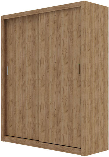 Reflex Δίφυλλη Ντουλάπα Συρόμενη 180x60x215cm Χρυσό Δρυς Reflex Δίφυλλη Ντουλάπα Συρόμενη 180x60x215cm Χρυσό Δρυς