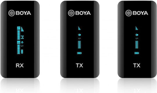 Boya XM6 S2 Σετ Ασύρματο Μικρόφωνο Πέτου, Clip On για Κάμερα