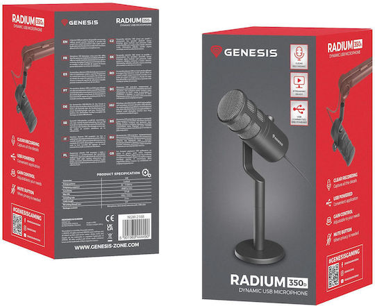 Genesis Radium 350D Σετ Δυναμικό Μικρόφωνο Επιτραπέζιο για Φωνητικά