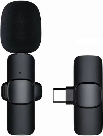 Remax K02 USB-C Drahtlos Mikrofon Πέτου, Clip On für Handy