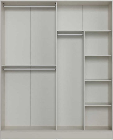 Ανοιχτή Τετράφυλλη Ντουλάπα 180x60x223cm Λευκό, Mink