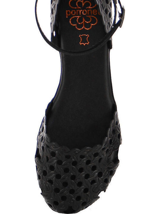 Sandale Casual Damă Din Piele Negre
