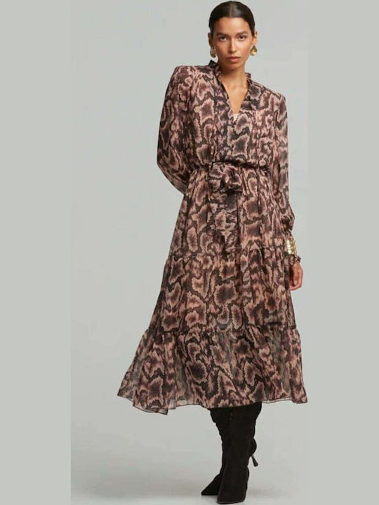 Midi Evening Dress Animal Print