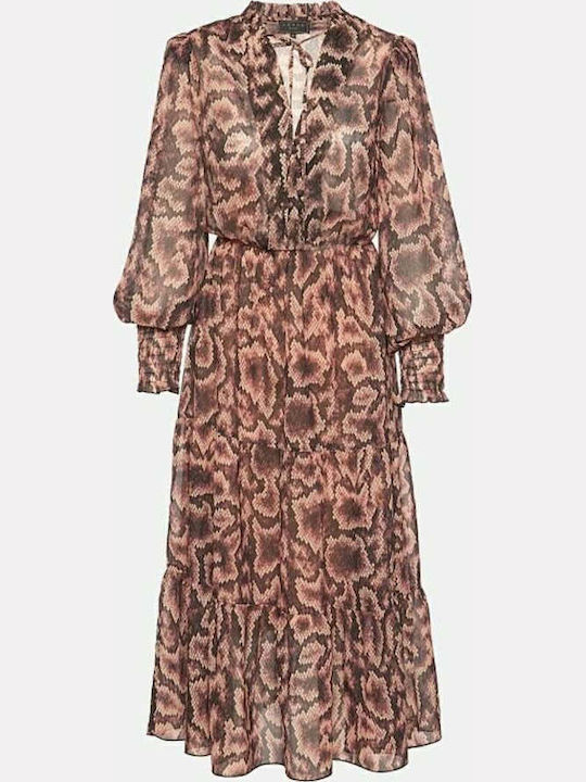 Midi Evening Dress Animal Print