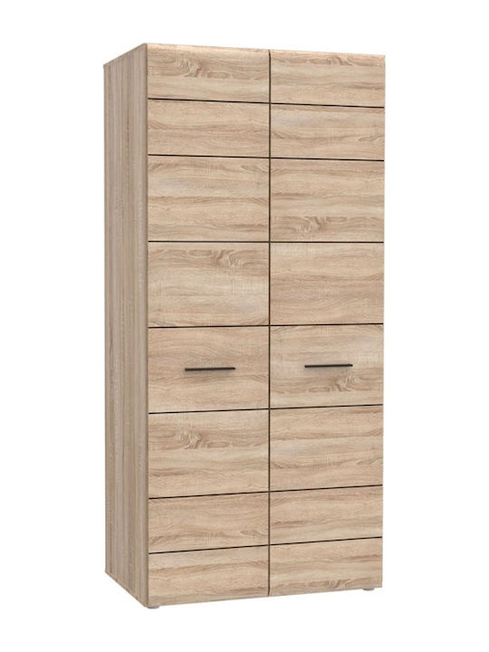 Solo Δίφυλλη Ντουλάπα Sonoma-wenge 91x58x197cm