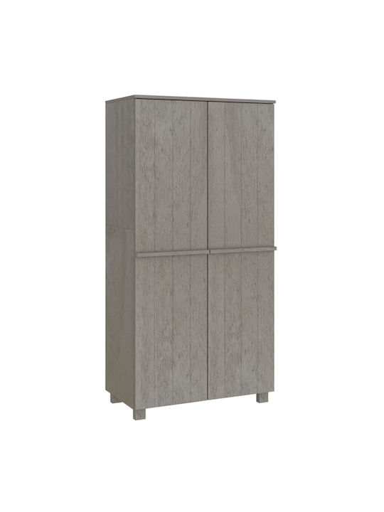 Ușă dublă Dulap de Haine Light Grey 89x50x180cm