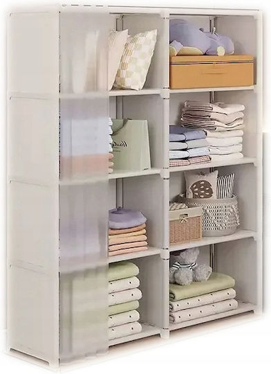 Doppeltür Kleiderschrank Schieben Ecru 80x28x125cm