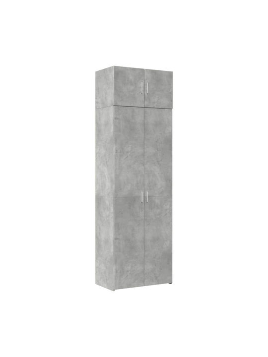 Double Door Wardrobe Gray 70x42.5x225cm