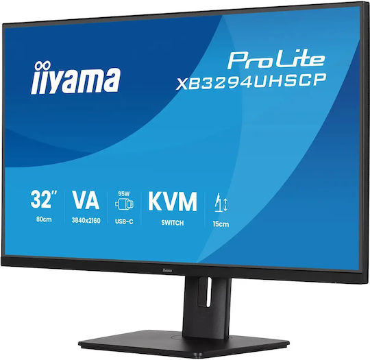 Iiyama ProLite XB3294UHSCP-B1 VA HDR Monitor 31.5" 4K 3840x2160 with Response Time 2ms GTG