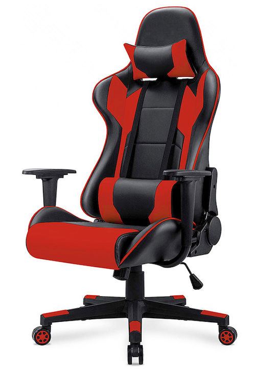 Gaming-XXL Καρέκλα Gaming Δερματίνης με Ρυθμιζόμενα Μπράτσα Μαύρο/Κόκκινο