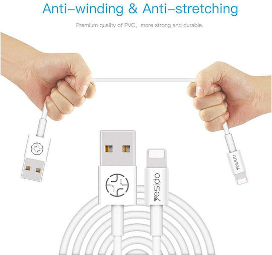 Yesido CA-22 USB to Lightning Cable Λευκό 1.2m (127363)
