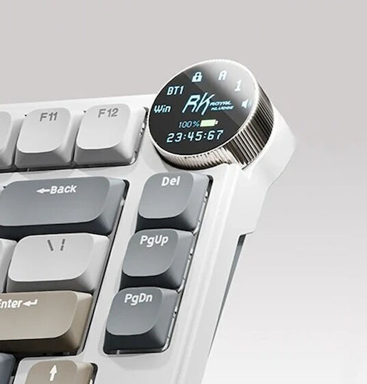 Royal Kludge RK N80 Drahtlos Gaming Mechanische Tastatur 75% mit Benutzerdefiniert Braun Schaltern und RGB-Beleuchtung (Englisch US) Gray