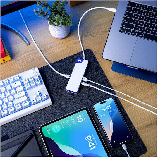 Hyper Hyperdrive Flex 8 Port Usb-c Hub Blue Hyper