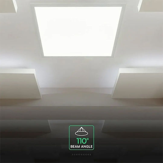 V-TAC Pătrat Încastrat Panou LED Putere 40W cu Alb Natural Lumini 60x60cm.