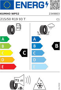 Kumho 215/50R19 93T Χειμερινό Λάστιχο Αυτοκινήτου