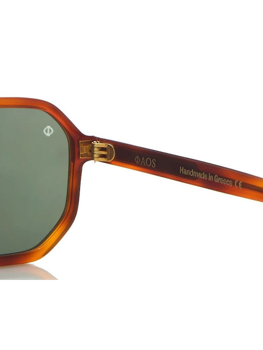 Faos Men's Sunglasses with Brown Tartaruga Frame and Brown Lens