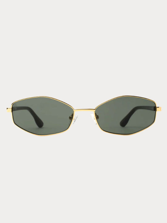Faos Damenteiliche Sonnenbrillen mit Goldenem Metallrahmen und Goldenem Glas ARIADNE-2