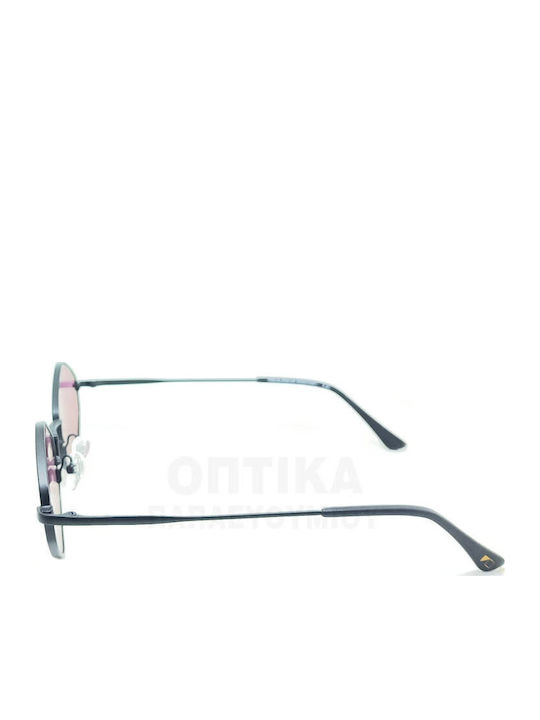 The Glass of Brixton Men's Sunglasses With Black Metallic Frame And Pink Lens BS287 00