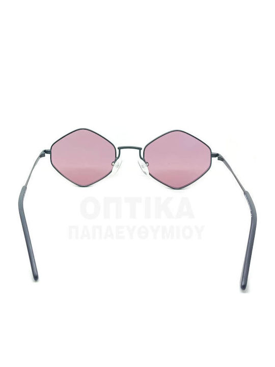 The Glass of Brixton Men's Sunglasses With Black Metallic Frame And Pink Lens BS287 00