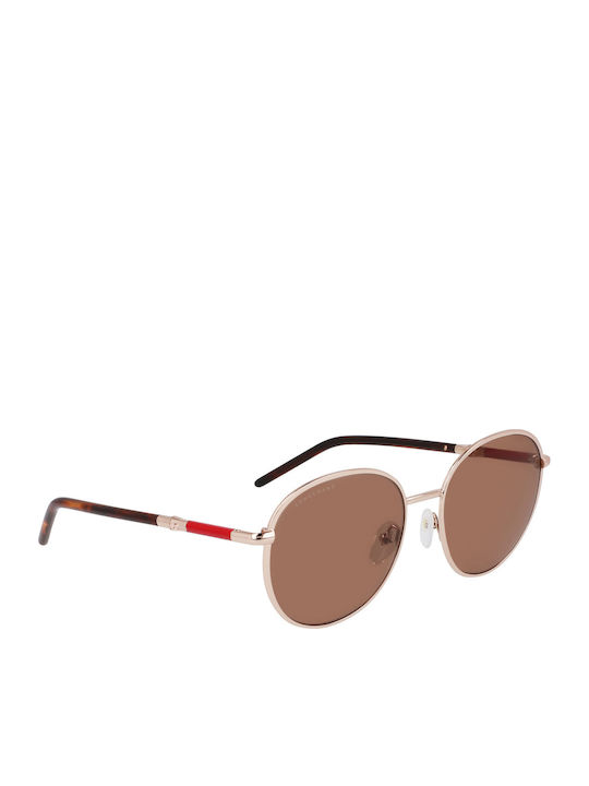 Longchamp Longchamp Damen Sonnenbrille mit Braunen Metallischen Rahmen und Braunen Gläsern