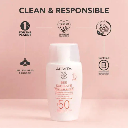 Apivita Bee Sun Safe Daily Age Repair Αντηλιακό Προσώπου SPF50 50ml