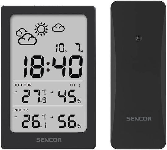 Sencor SWS 2300 B Kabelloser Wetterstation Digital Tischplatte
