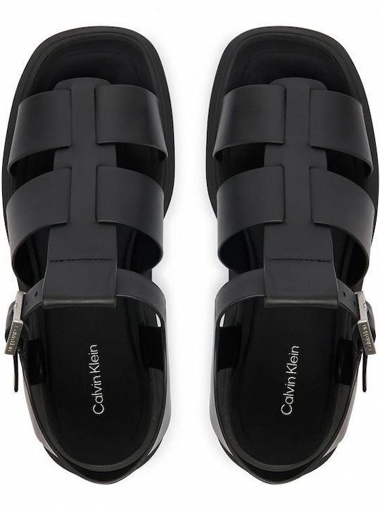 Leather Sandals Black