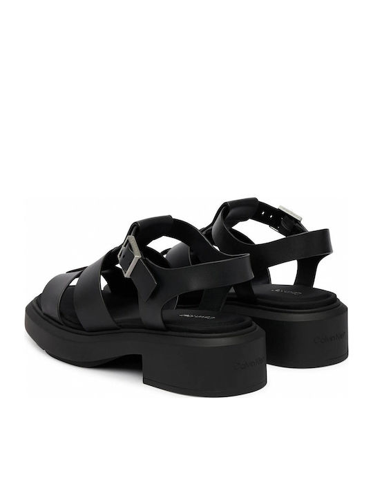 Leather Sandals Black