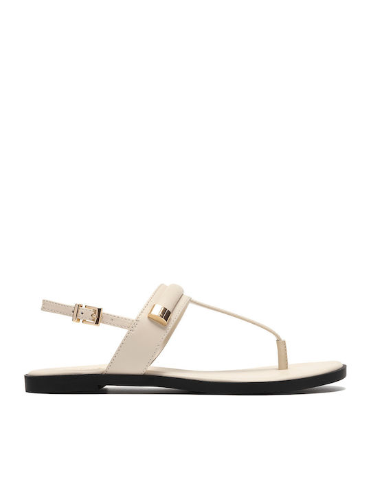 Clarks Post Δερμάτινα Σανδάλια Λευκά