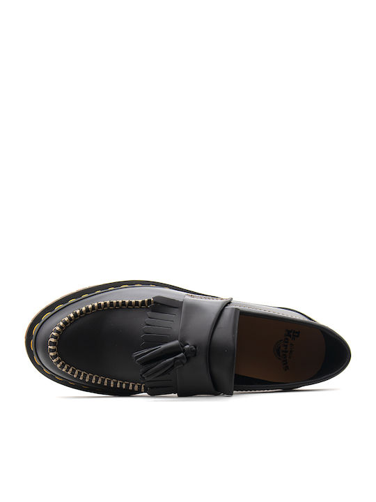 Adrian Leather Men's Loafers in Black Colour
