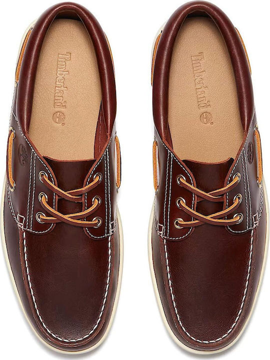 Δερμάτινα Ανδρικά Boat Shoes σε Μπορντό Χρώμα