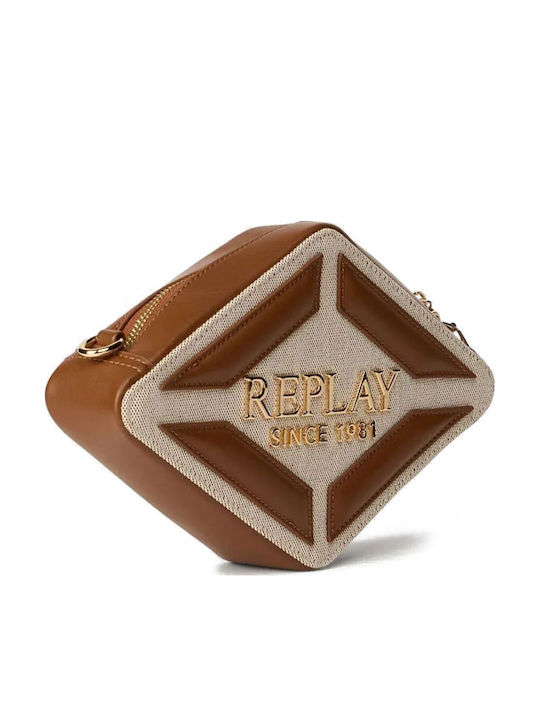 Fabric Women's Crossbody Bag Tabac Brown