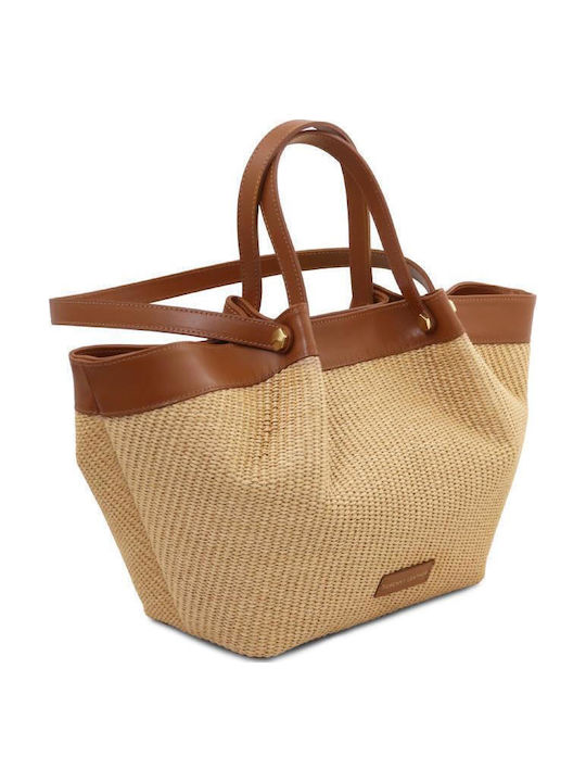 Straw Women's Shoulder Shopper Bag Gold