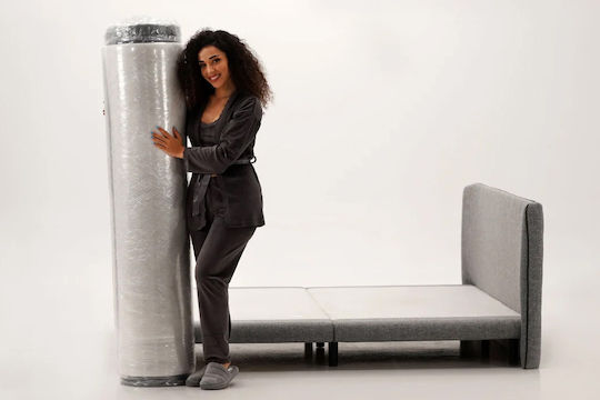 Hypnose Exclusive Κρεβάτι Διπλό με Στρώμα 150x200cm Γκρι