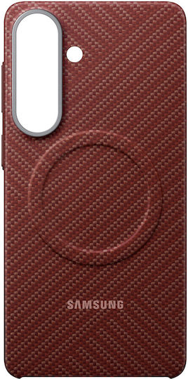 Samsung Back Cover Magnet Carbon Fibra Aramidă 0.8mm Roșu Galaxy S26+