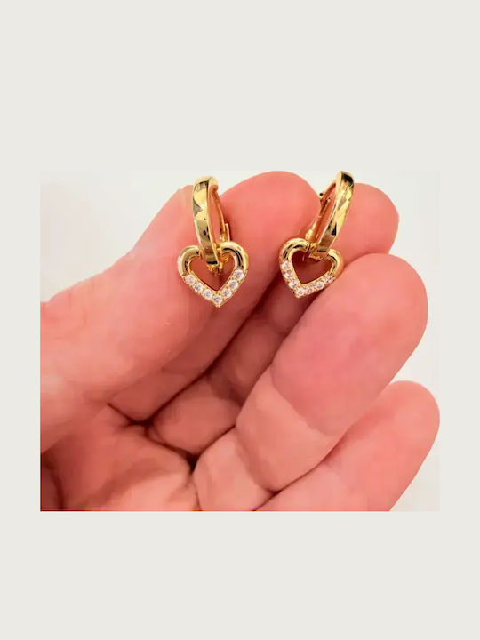 Bode Earrings Hoops Gold Plated Steel with Stones