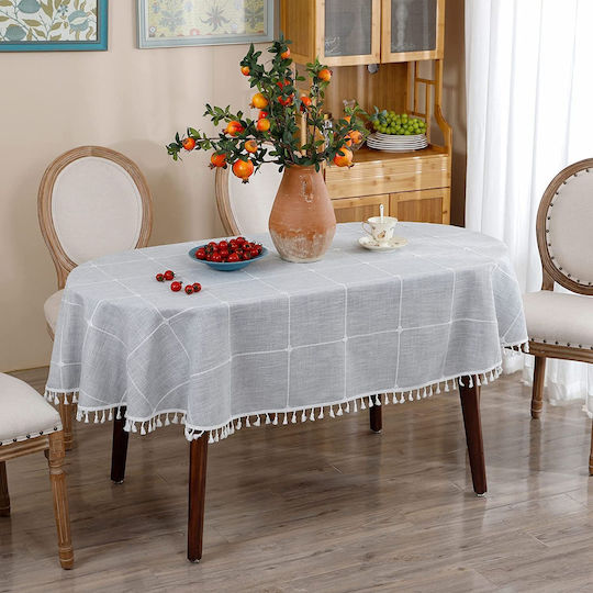 FRIPIA Τραπεζομάντηλο με Κέντημα Γκρι 140x220εκ. FRIPIA Τραπεζομάντηλο με Κέντημα Γκρι 140x220εκ.