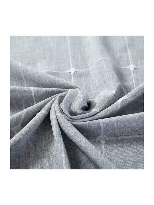 FRIPIA Față De Masă Din In Cu Broderie Gri 140x220cm