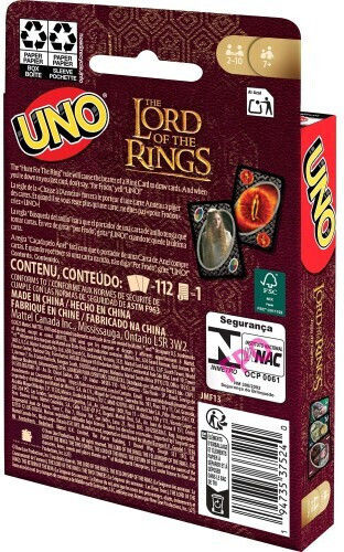 Επιτραπέζιο Παιχνίδι UNO: Lord of the Rings για 2-10 Παίκτες 7+ Ετών Mattel