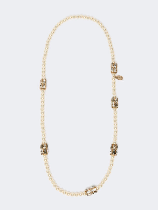 Weekend Maxmara Κολιέ Επιχρυσωμένο Πράσινο