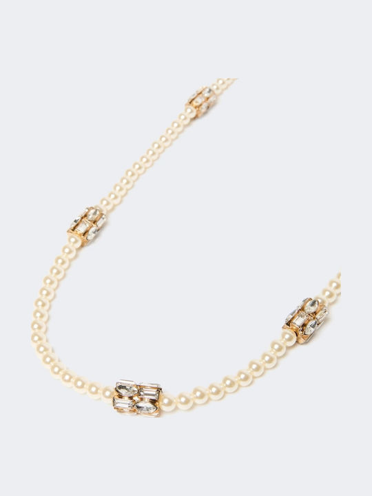 Weekend Maxmara Κολιέ Επιχρυσωμένο Πράσινο