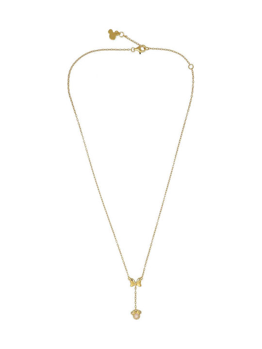 Disney Necklace From Gold Plated Silver With Zircon