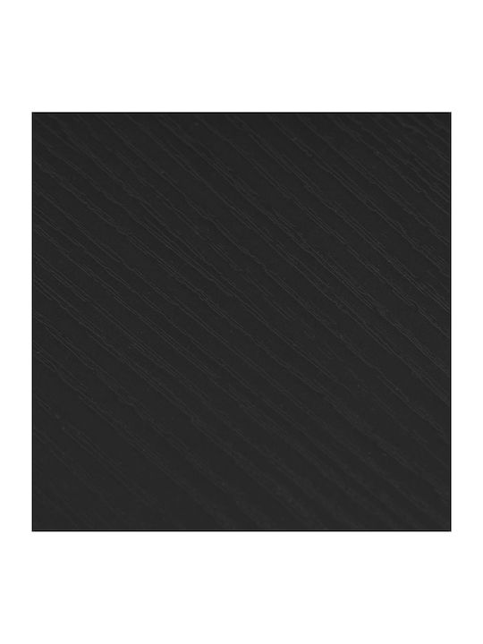 Нощно Шкафче Дървено с Метални Крака Черно 35x31x59см