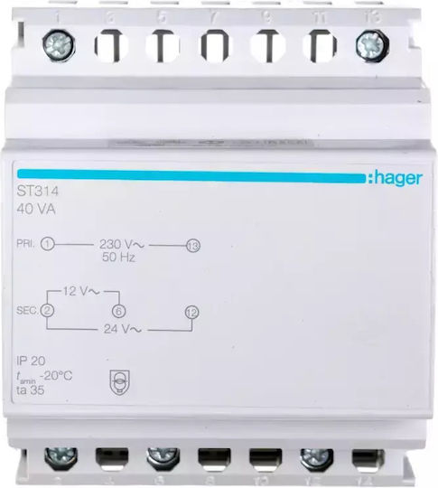 Hager Transformator de comutare 230V/12-24VAC 40VA