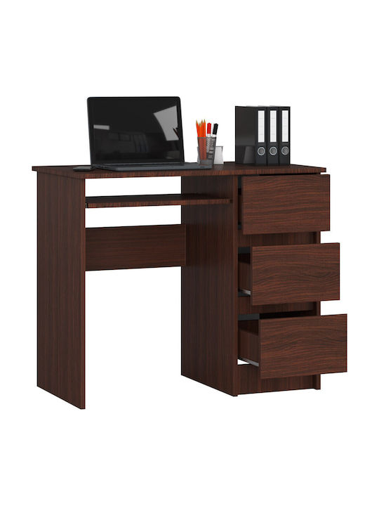 Birou de Calculatoare din Lemn Wenge Maro 90x50x77 cm