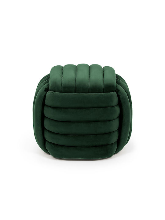 Taburet Camera De Zi Tapițat Cu Catifea Verde Smarald 53x50x43cm
